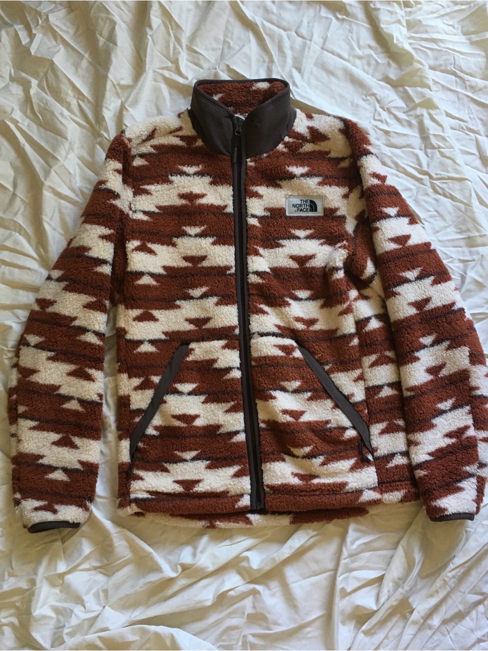 The North Face Brown & Cream Sherpa Fleece Jacket